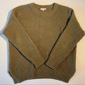 Chunky Madewell sweater, army green wool